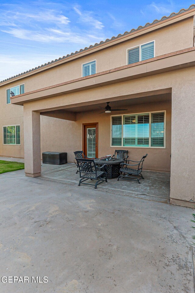 448 White Cloud Rd, El Paso, TX 79928 - view of patio with a ceiling fan