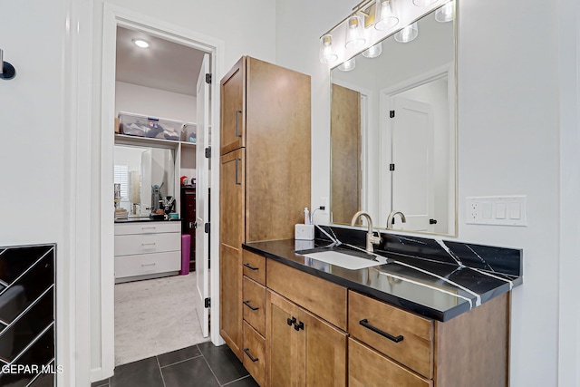 6328 Camino Nogal Dr, El Paso, TX 79932 - bathroom featuring tile patterned floors and vanity