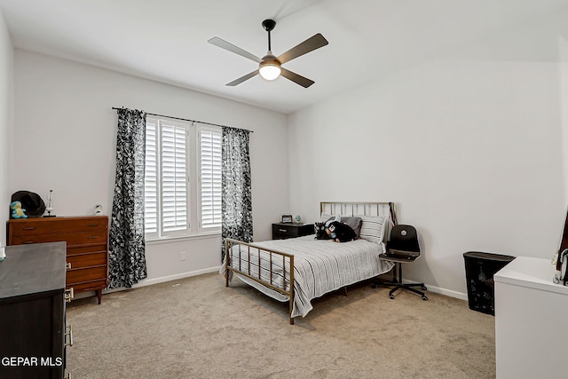 6328 Camino Nogal Dr, El Paso, TX 79932 - bedroom featuring light carpet and a ceiling fan