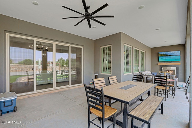 6328 Camino Nogal Dr, El Paso, TX 79932 - view of patio featuring outdoor dining space and ceiling fan