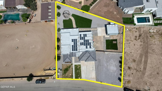 6328 Camino Nogal Dr, El Paso, TX 79932 - aerial view of property and surrounding area featuring property parcel outlined