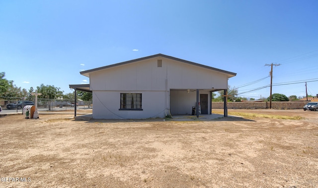 301 Cooley Ave, El Paso, TX 79907 - rear view of house with ceiling fan