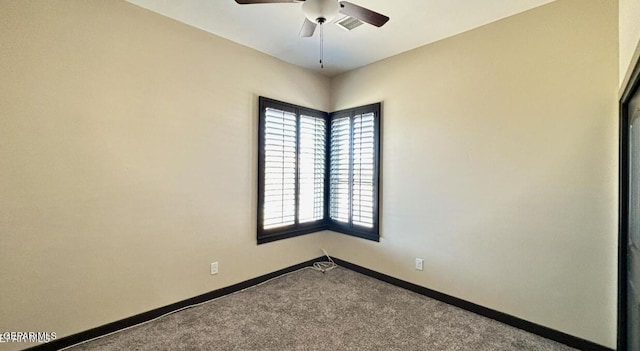 12301 Desert Pine Ave, El Paso, TX 79938 - carpeted spare room featuring baseboards and a ceiling fan