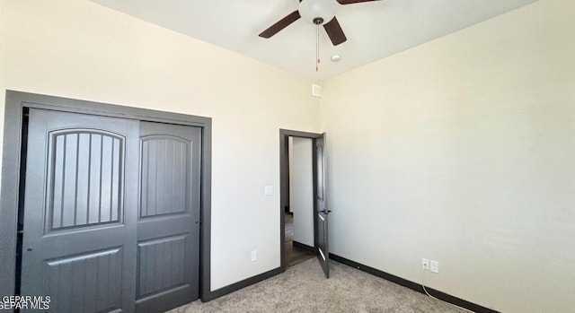 12301 Desert Pine Ave, El Paso, TX 79938 - unfurnished bedroom featuring light colored carpet and a ceiling fan