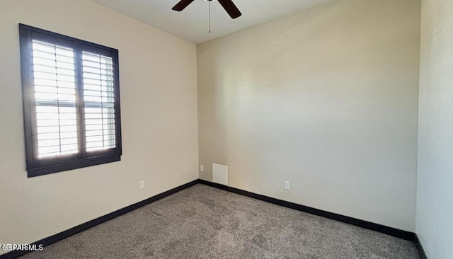 12301 Desert Pine Ave, El Paso, TX 79938 - empty room featuring ceiling fan, healthy amount of natural light, and carpet