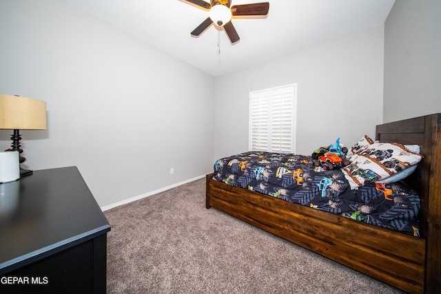 223 Ellesmere Way, El Paso, TX 79928 - bedroom with carpet floors and a ceiling fan