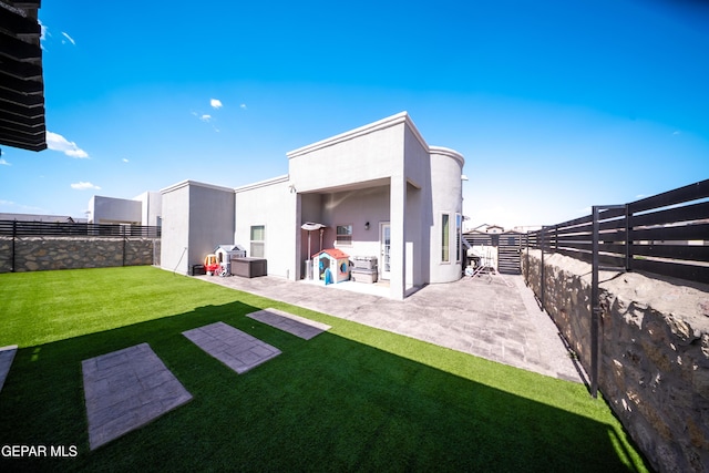 223 Ellesmere Way, El Paso, TX 79928 - rear view of property featuring a patio area, a fenced backyard, and stucco siding