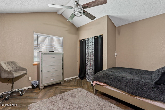 4728 Loma Grande Dr, El Paso, TX 79934 - bedroom with a textured ceiling and ceiling fan
