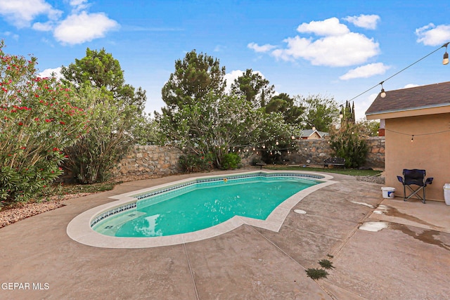 4728 Loma Grande Dr, El Paso, TX 79934 - view of pool with a fenced backyard and a patio