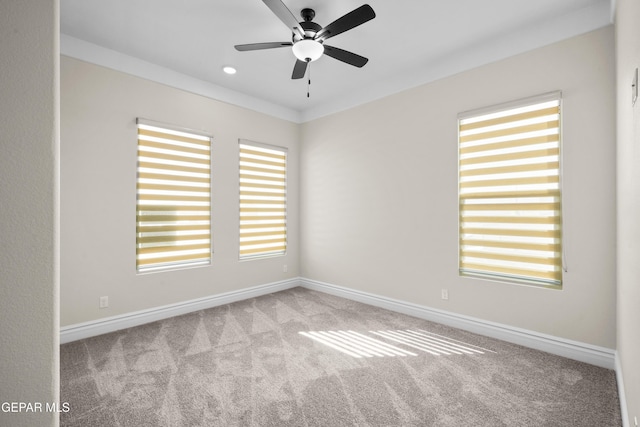 13375 Jeff Winton Dr, El Paso, TX 79928 - carpeted empty room featuring ceiling fan and recessed lighting