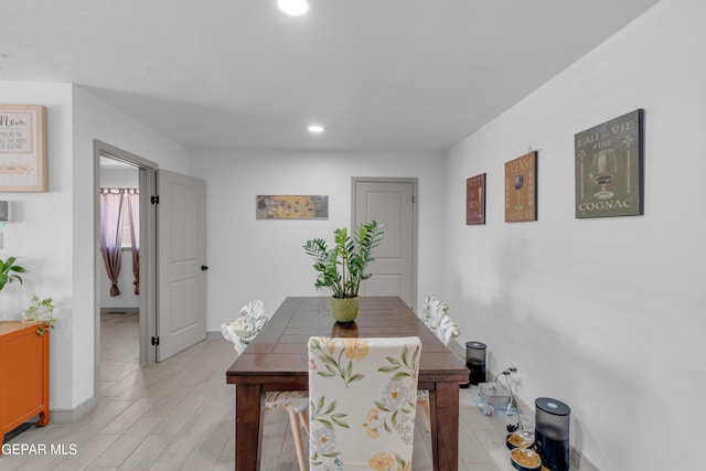 8142 Cook Dr, El Paso, TX 79907 - dining room with light wood-style flooring and recessed lighting