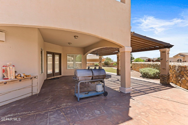 6310 Franklin Crest Dr, El Paso, TX 79912 - view of patio with french doors
