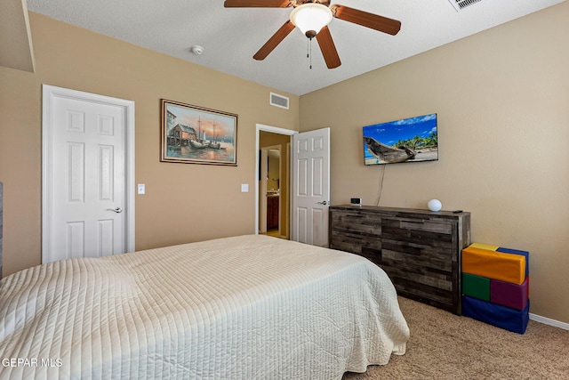6310 Franklin Crest Dr, El Paso, TX 79912 - carpeted bedroom with ceiling fan and baseboards