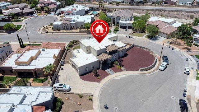 6310 Franklin Crest Dr, El Paso, TX 79912 - aerial perspective of suburban area