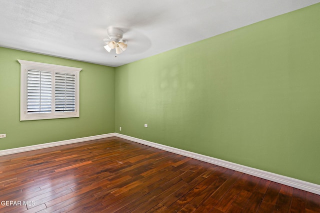 796 Fescue Dr, Canutillo, TX 79835 - spare room featuring ceiling fan and dark wood-type flooring