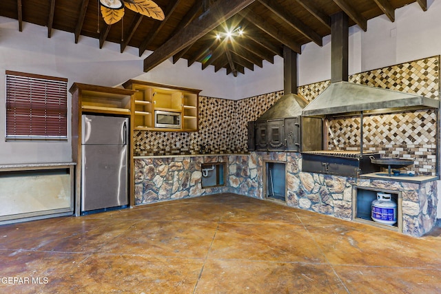 796 Fescue Dr, Canutillo, TX 79835 - view of patio / terrace with area for grilling and a ceiling fan