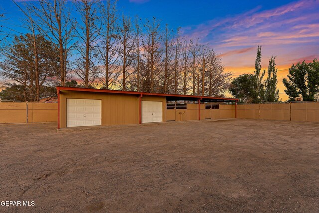 796 Fescue Dr, Canutillo, TX 79835 - view of outdoor structure at dusk
