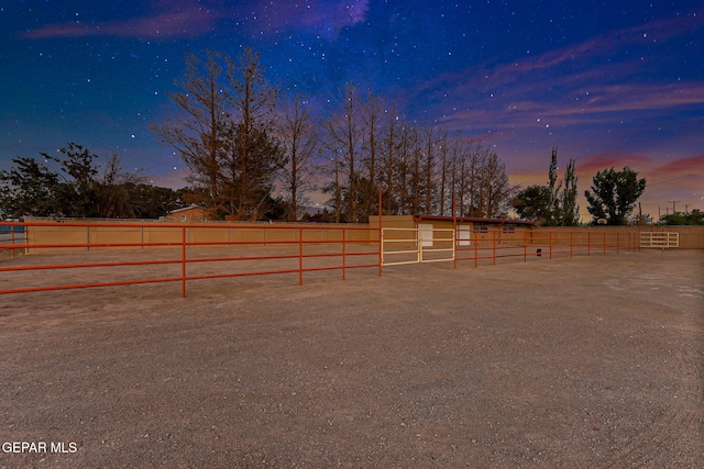 796 Fescue Dr, Canutillo, TX 79835 - view of yard featuring a view of countryside, an outbuilding, and an exterior structure