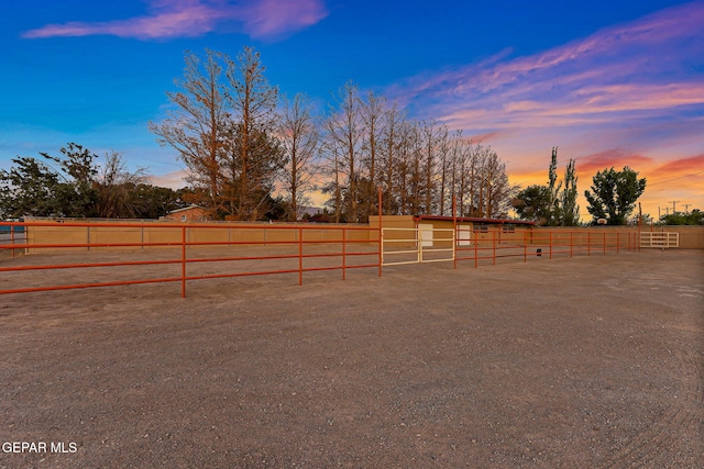 796 Fescue Dr, Canutillo, TX 79835 - yard at dusk with a view of countryside