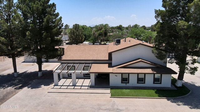796 Fescue Dr, Canutillo, TX 79835 - view of front of home with stucco siding and concrete driveway