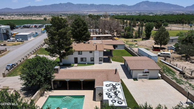 796 Fescue Dr, Canutillo, TX 79835 - view from above of property with a mountainous background