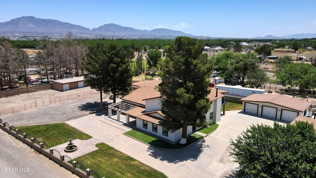 796 Fescue Dr, Canutillo, TX 79835 - aerial view of property and surrounding area with a mountainous background