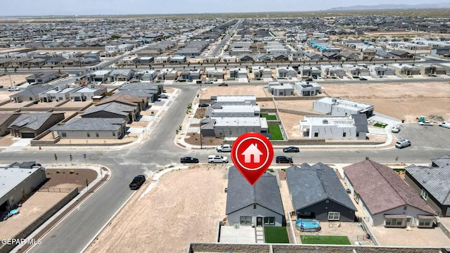13860 Paseo Sereno Dr, El Paso, TX 79928 - aerial view of property's location featuring nearby suburban area and mountains