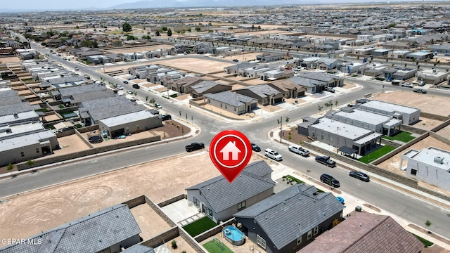 13860 Paseo Sereno Dr, El Paso, TX 79928 - aerial perspective of suburban area featuring a mountainous background