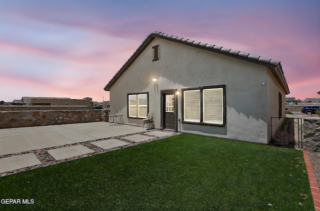 13860 Paseo Sereno Dr, El Paso, TX 79928 - back of house featuring a patio, stucco siding, and a gate