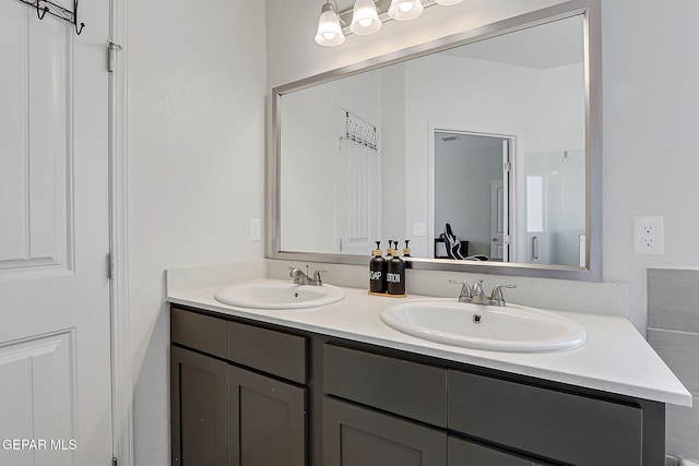 13860 Paseo Sereno Dr, El Paso, TX 79928 - bathroom featuring double vanity