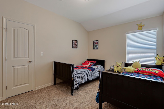 13860 Paseo Sereno Dr, El Paso, TX 79928 - bedroom with light carpet and lofted ceiling