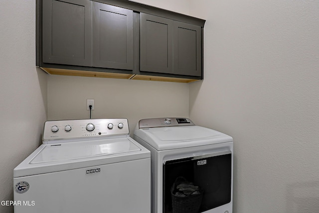13860 Paseo Sereno Dr, El Paso, TX 79928 - laundry area with cabinet space and separate washer and dryer