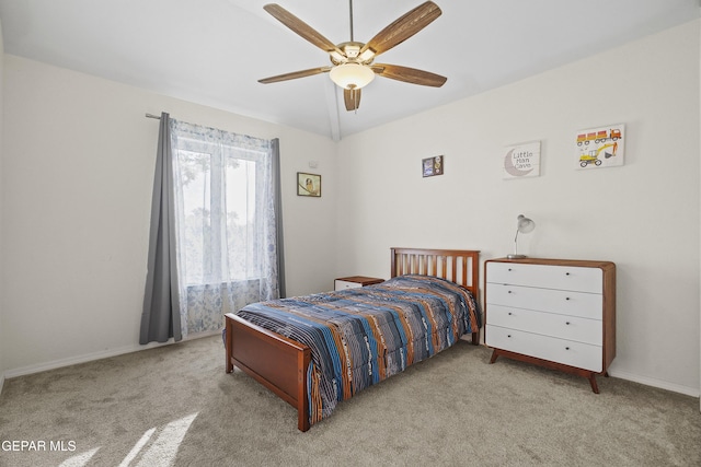 5713 Saplinas Rd, El Paso, TX 79932 - carpeted bedroom featuring ceiling fan and baseboards
