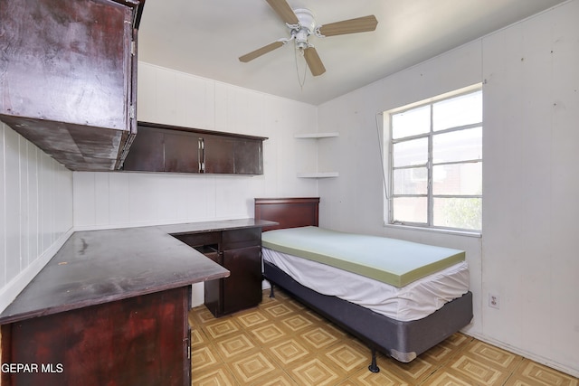 1268 Stanley St, El Paso, TX 79907 - bedroom with light flooring and a ceiling fan