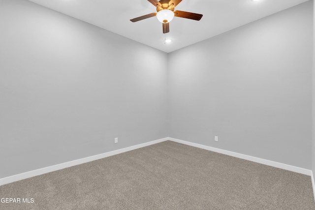 13829 Summer View Ave, Horizon City, TX 79928 - empty room with a ceiling fan, carpet, and recessed lighting