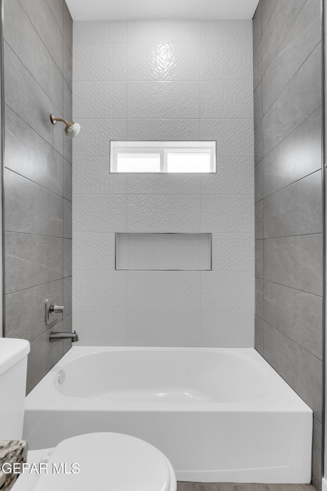 13829 Summer View Ave, Horizon City, TX 79928 - full bath with shower / tub combination and wood finished floors