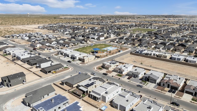 13829 Summer View Ave, Horizon City, TX 79928 - aerial view of property and surrounding area with nearby suburban area