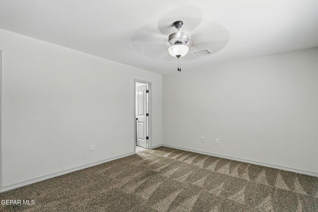 12469 Lanchester Dr, El Paso, TX 79928 - spare room with ceiling fan and carpet
