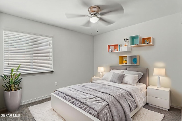 12469 Lanchester Dr, El Paso, TX 79928 - bedroom with carpet and a ceiling fan