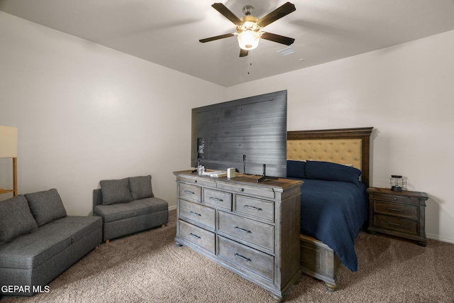 14516 Ciambriello Ave, El Paso, TX 79938 - bedroom with light colored carpet and ceiling fan