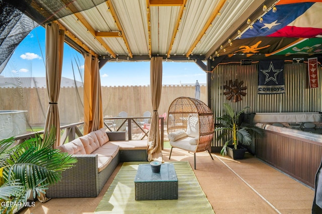 14516 Ciambriello Ave, El Paso, TX 79938 - view of patio / terrace with an outdoor living space