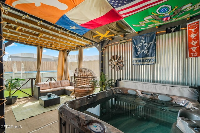 14516 Ciambriello Ave, El Paso, TX 79938 - sunroom featuring healthy amount of natural light and a jacuzzi