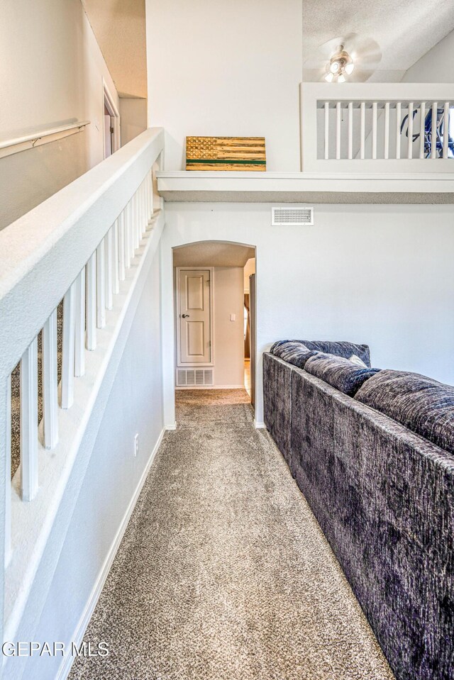 10937 Acoma St, El Paso, TX 79934 - hall featuring carpet and baseboards