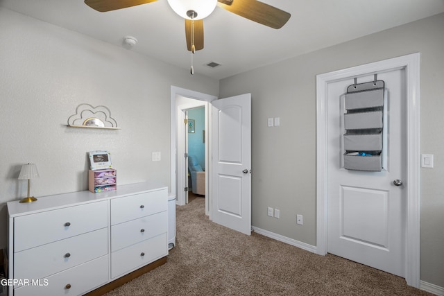 10625 Hidden Links Pl, El Paso, TX 79924 - carpeted bedroom with baseboards and ceiling fan
