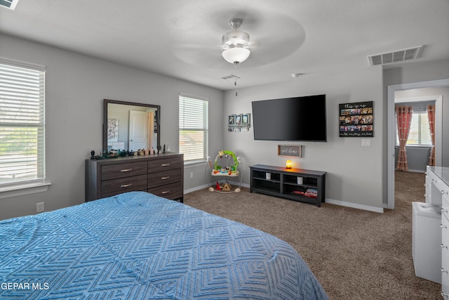 10625 Hidden Links Pl, El Paso, TX 79924 - bedroom with carpet flooring and a ceiling fan