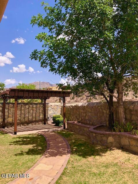 6392 Franklin Gate Dr, El Paso, TX 79912 - view of yard