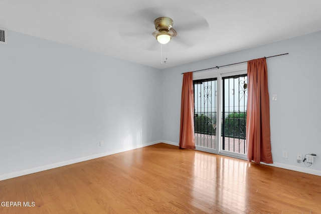 3310 Moonlight Ave, El Paso, TX 79904 - spare room featuring wood finished floors and ceiling fan