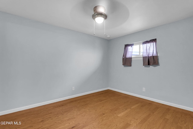 3310 Moonlight Ave, El Paso, TX 79904 - empty room with a ceiling fan and wood finished floors