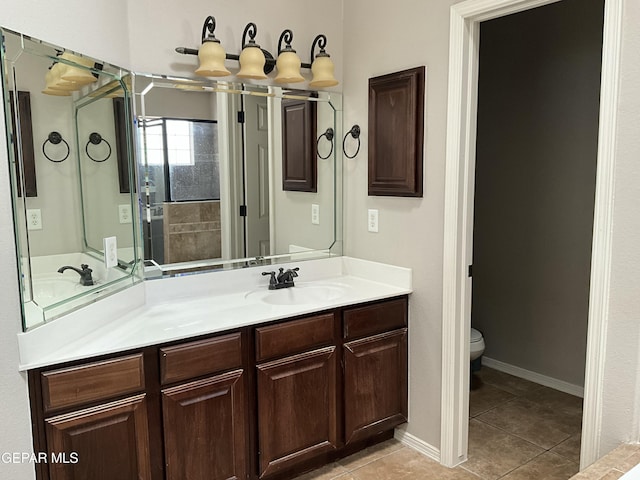 12000 Stansbury Dr, El Paso, TX 79928 - full bathroom featuring vanity and tile patterned flooring