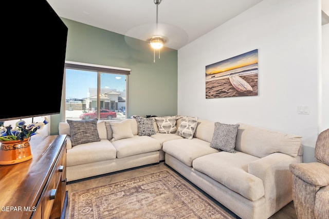 14821 Sunny Land Ave, El Paso, TX 79938 - living room featuring ceiling fan